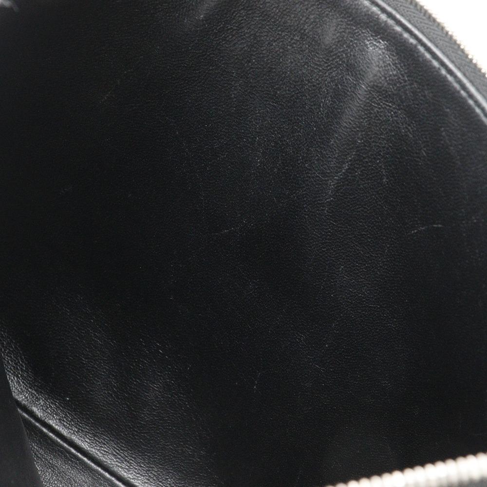 BALENCIAGA logo Clutch bag 593815 black leather unisex Used