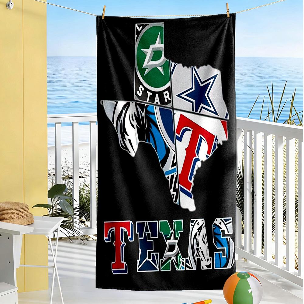 Dallas Beach Towel Super Soft Microfiber Quickdry Fabric Comfortable Lightweight Perfect for Traveling Yoga Camping and Swimming