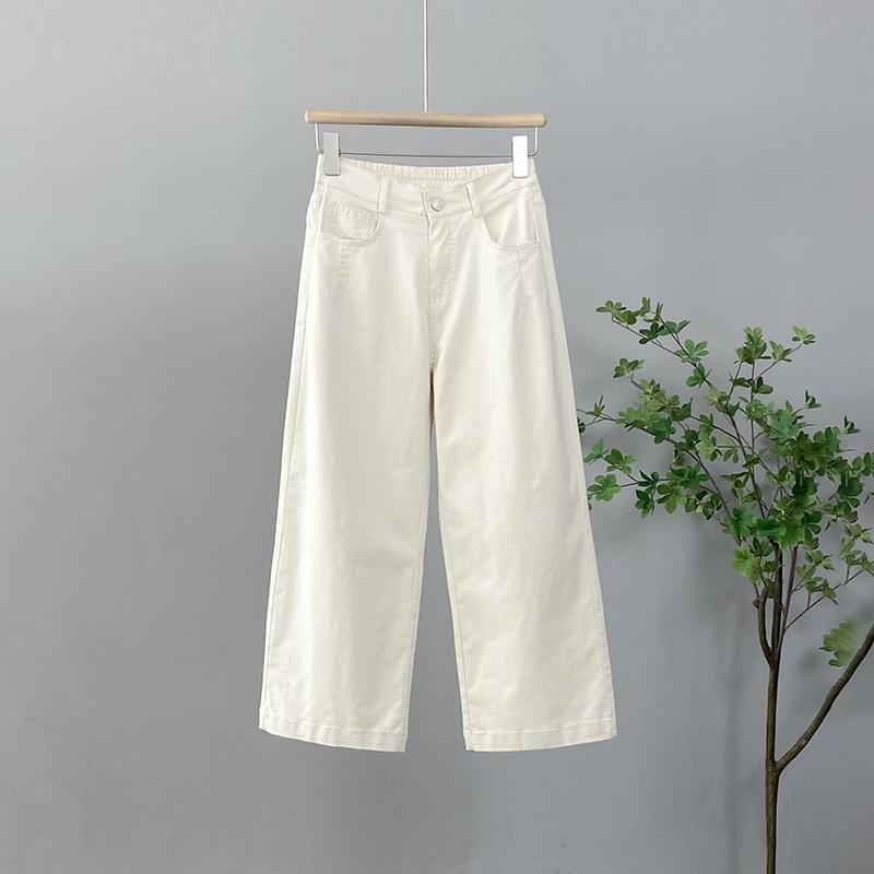 Women's Summer High Waist Slimming Versatile Pants - Loose, Plus Size, Narrow & Wide Leg Options, Thin Casual Straight Leg Design.