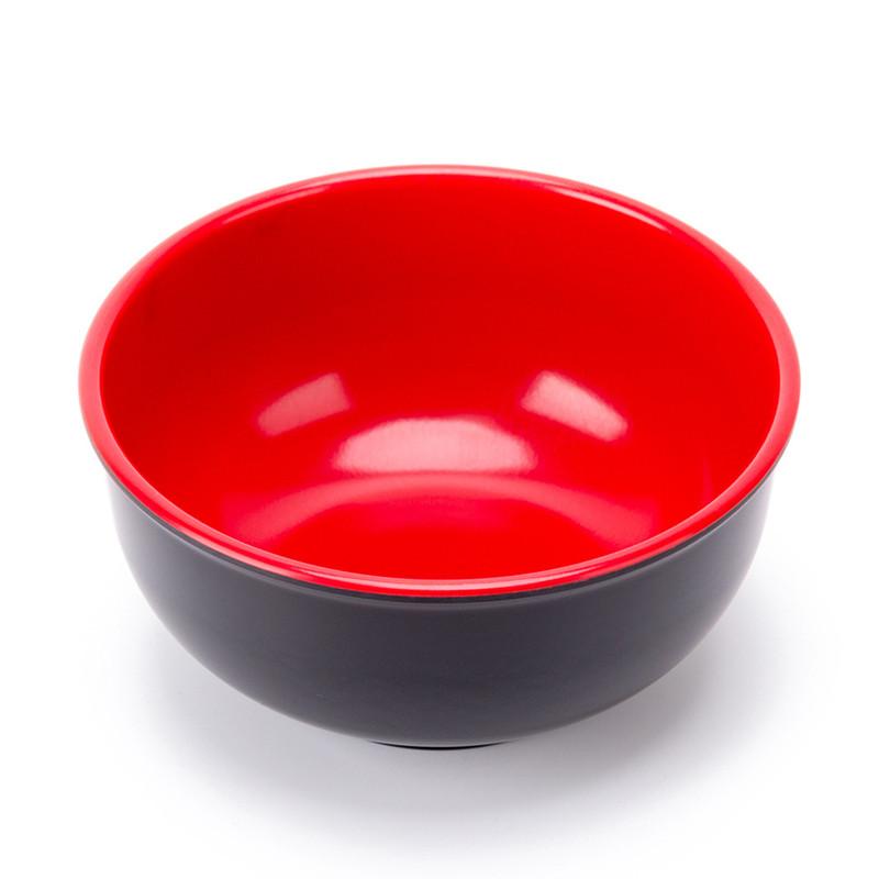 Black Red Melamine Bowls Deep Soup Rice Porridge Bowl Breakfast Dinner Tableware Anti-Fall Straight Edge Kitchen Food Container