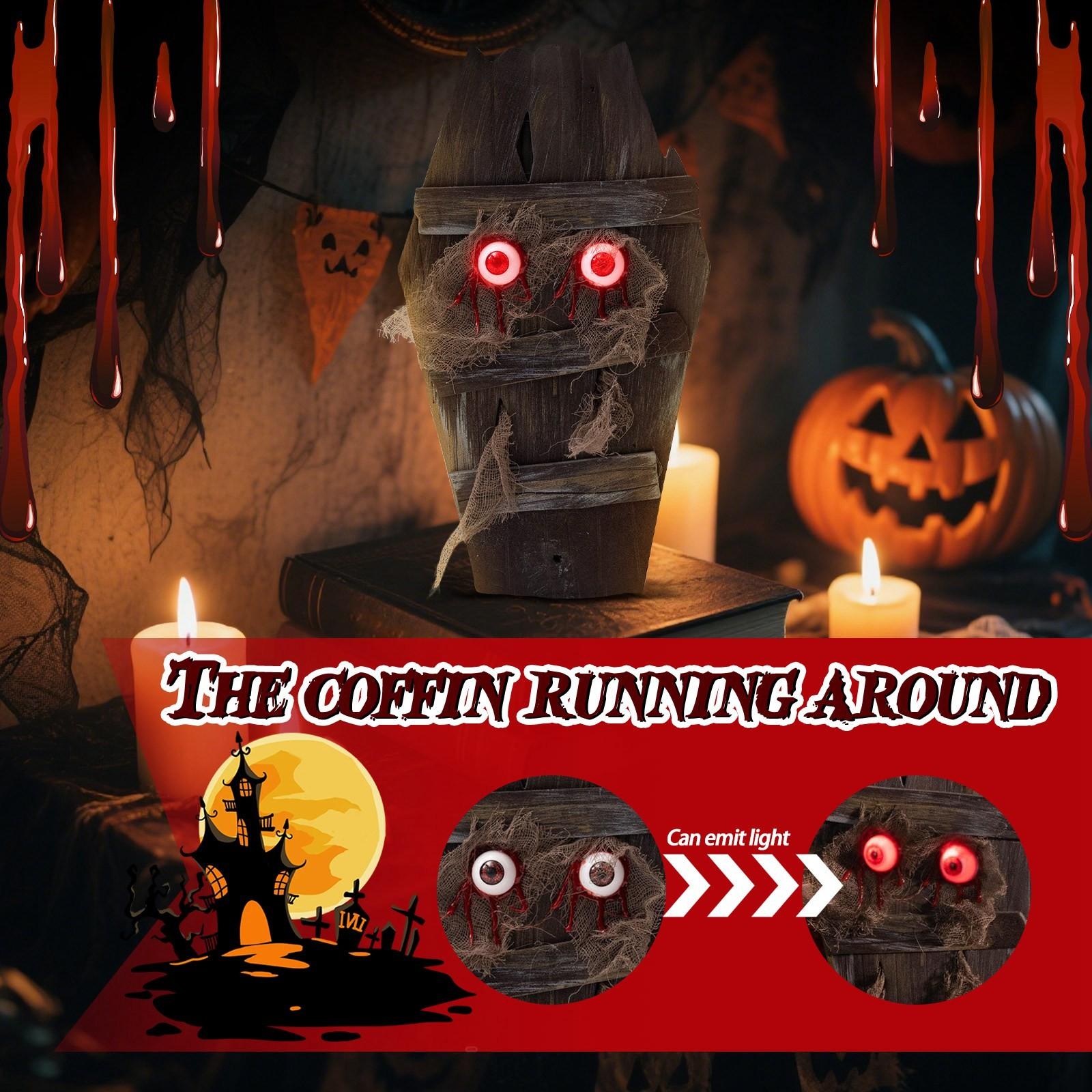 

Реквизит для украшения ходячего гроба на Хэллоуин, Хэллоуинские украшения для дома, Орнамент ходячий гроб One Size