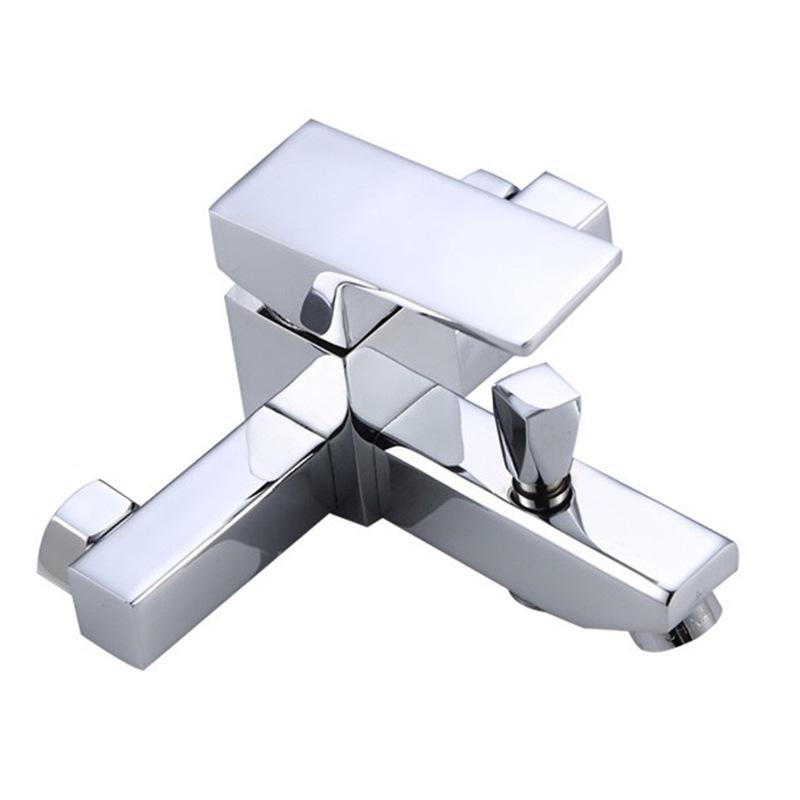 Sanlian Bathroom Shower Faucet Square Bathtub Faucet Bathroom Electroplated Copper Faucet Basin