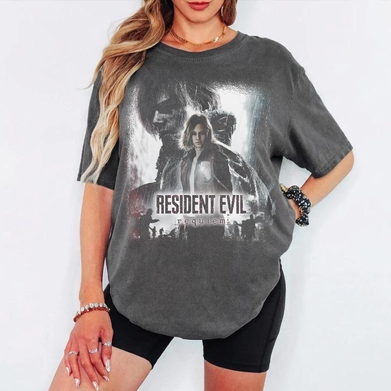 Resident Evil Requiem Retro TShirt Horror Game Tee Vintage Shirt