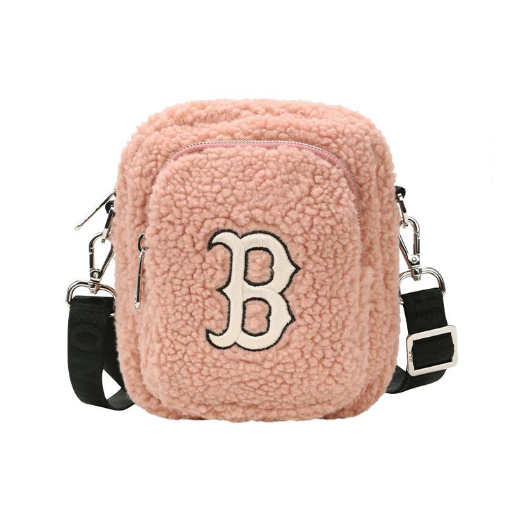 New MLB Polyester Shoulder Bag Crossbody Bag Mini Women's Pink 32BGDF011-43P
