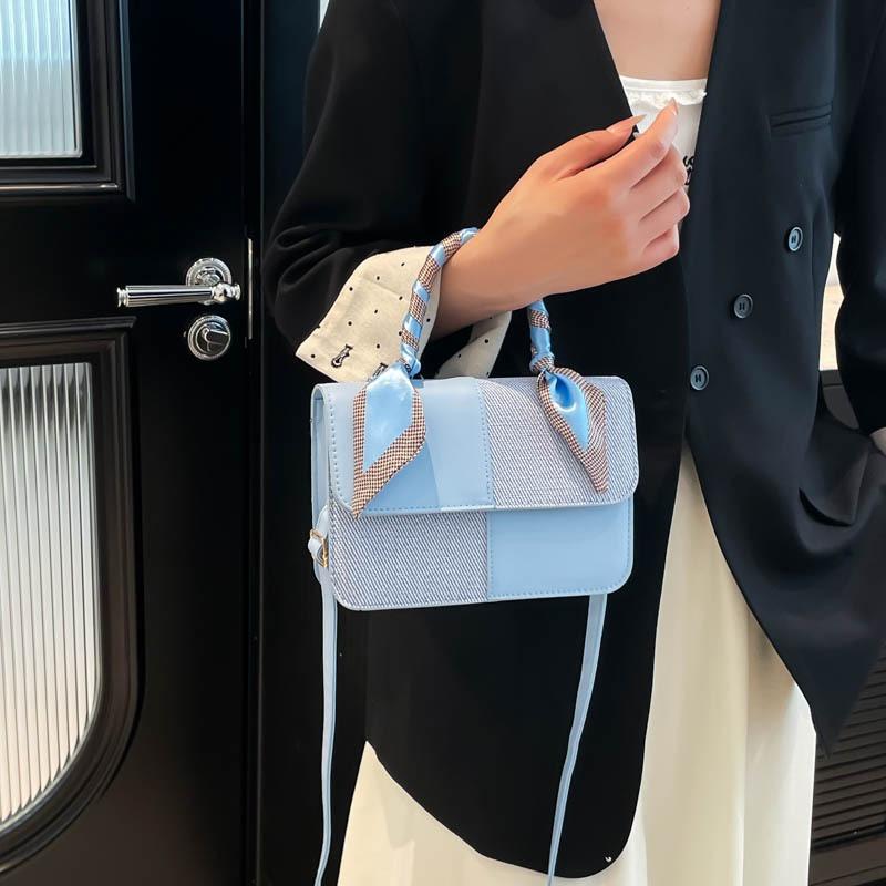 Niche design splicing handbag summer new armpit bag fashion versatile shoulder messenger bag women