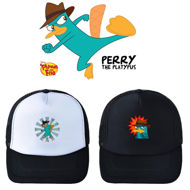 The Perry Platypus Baseball Cap Adjustable Mesh Wide Brim Summer Hat For Fans