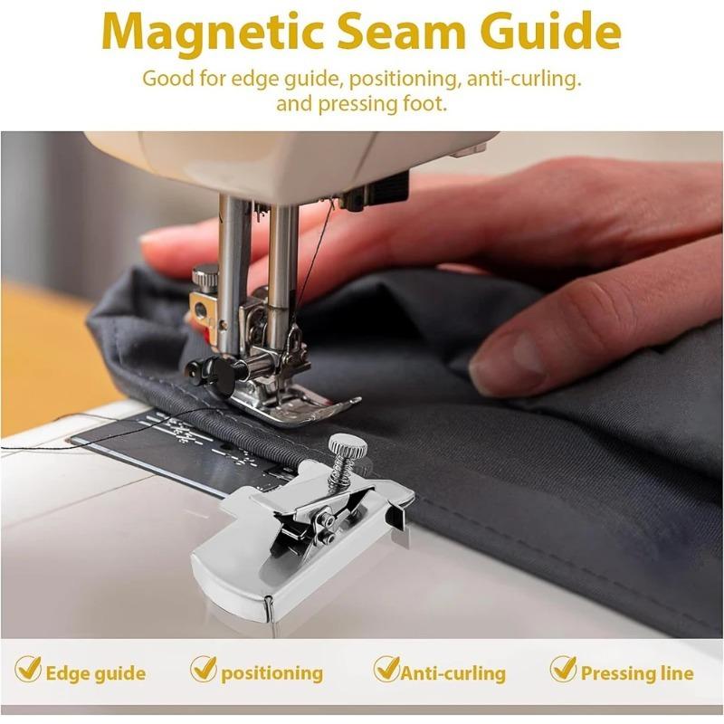 Magnetic Seam Guide for Sewing Machine Multifunctional Ruler Hemmer Seam Guide Sewing Ruler Universal Sewing Machine Attachments