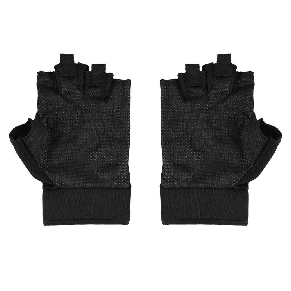 1 Pair Breathable Anti Slip Half Finger Gloves for Outdoor Cycling Climbing Sports(Black)