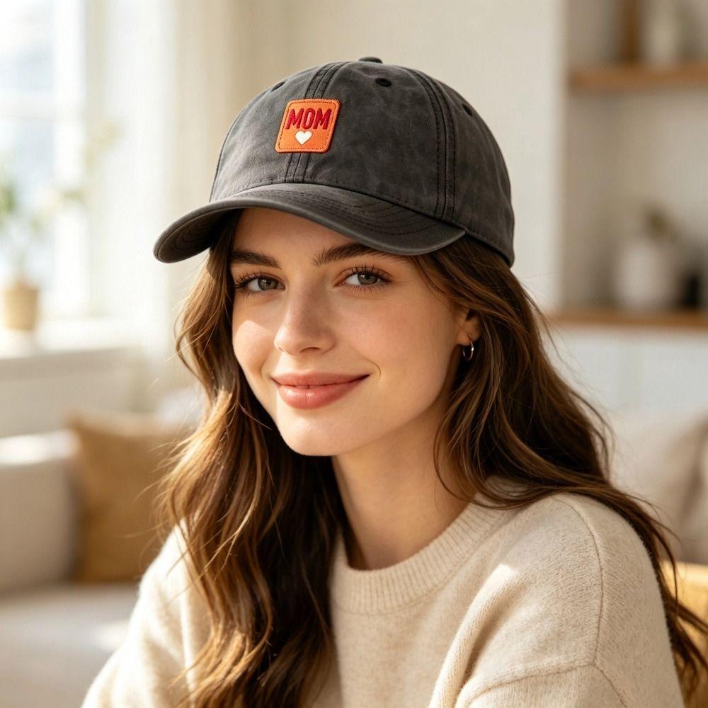 Printed Family Matching Baseball Cap Distressed Couple Cap Vintage Dad Hats  For Man Women