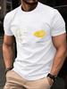 Unisexs Round Neck Tee Funny Egg Fight Cartoon Graphic Print Light Cotton Humor Novelty Street Daily Short Sleeve Casual Top