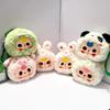 Cute Plush Panda Vinyl Toy Cartoon Bag Pendant Lovely Fluffy Chicken Keychain Ornament Girlfriend Birthday Gift