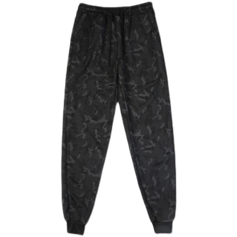 Men's Plus-Size Velvet-Lined Work Pants for Construction - Durable and Wear-Resistant for Autumn and Winter