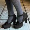Large size 34-43 Elegant Strap Bows High Heels Women Pumps Shoes Casual Party Office Wedding Shoes Lady Dress Pump Comfortable