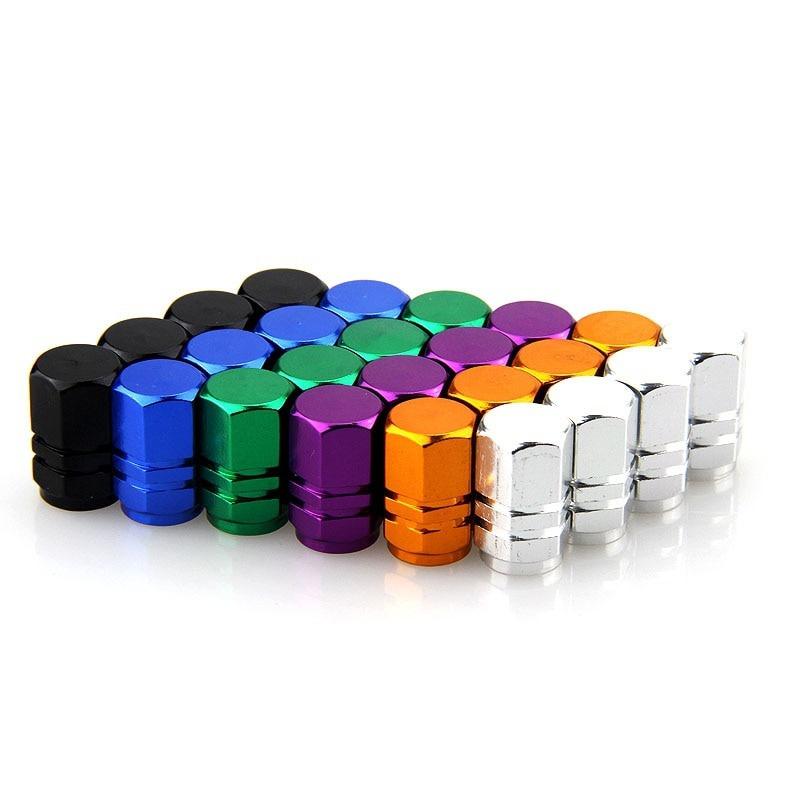 8Pcs/Set Aluminum Alloy Car Wheel Tire Valve Caps Tyre Rim Stem Covers Airdust Waterproof for Automobiles Motorcycles Trucks Bikes