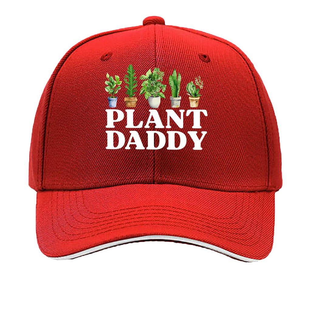 UnisexS Vintage Plant Daddy  Adjustable Hat with Potted Plant Design  PLANT DADDY Text  Distresse Sandwich Baseball Cap