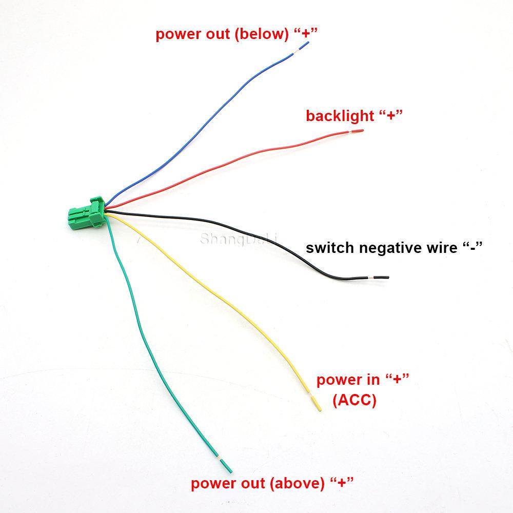 1Pc RED LED Dual Key Switch Fog Light Daytime Running DRL Light Button For Mitsubishi Pajero V73 V93 Lancer Outlander ASX L200