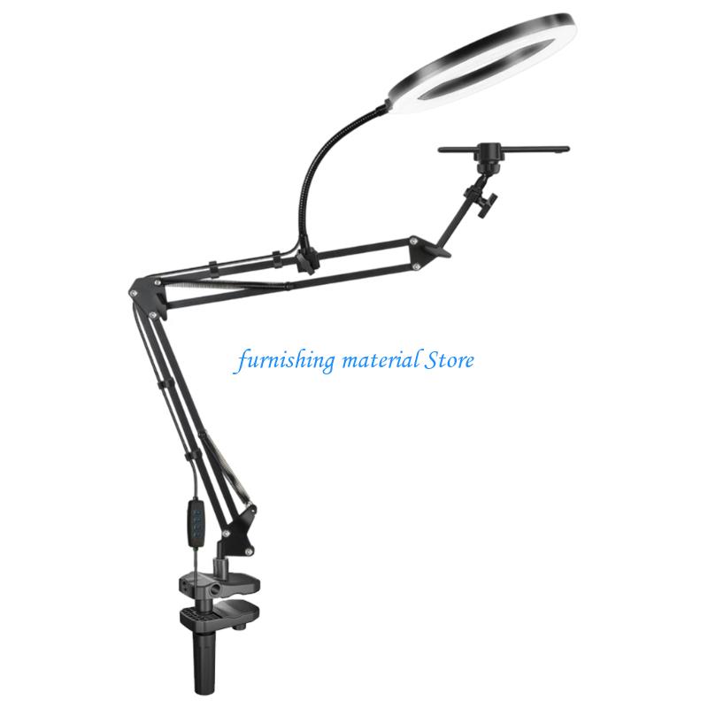 Y5GD LED Phone Live Streaming Fill Light with Flexible Robotic Arm Phone Holder