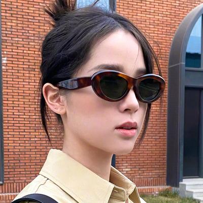 Oval Shape Sunglasses Women New Stylish Anti-reflective Sun Glasses for Women Fashion Trendy Ladies Sunglasses