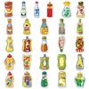 50-Pack Waterproof Food-Themed Stickers for DIY, Graffiti, and Epoxy Projects