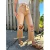 Frauen Denim Jeans Ripped Loch Gerade Hosen Damen Casual Lose Jean Hosen