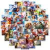 50 Stickers Network Map Mix And Match Beautiful Women And Beasts Personality Diy Square Repeated Stickers Waterproof