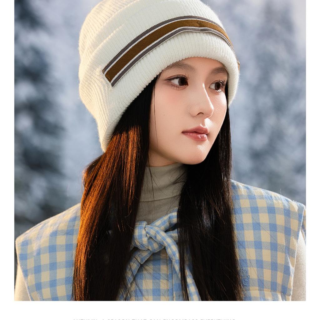 Pălărie de damă, Îngroșată, Pălărie rezistentă la vânt, Pălărie călduroasă, Pălărie pliabilă, Pălărie de exterior, Pălărie casual, Pălărie cu protecție pentru urechi, Cataramă cu curea, Pălărie pulover