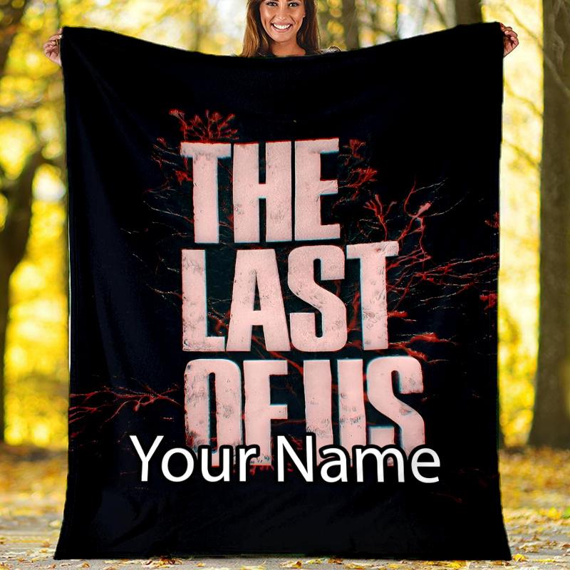 Custom Name The Last of Us Theme Printed Blanket - Perfect for Couch, Bed, Travel & Outdoor Use | Machine Washable, Cozy & Durable.