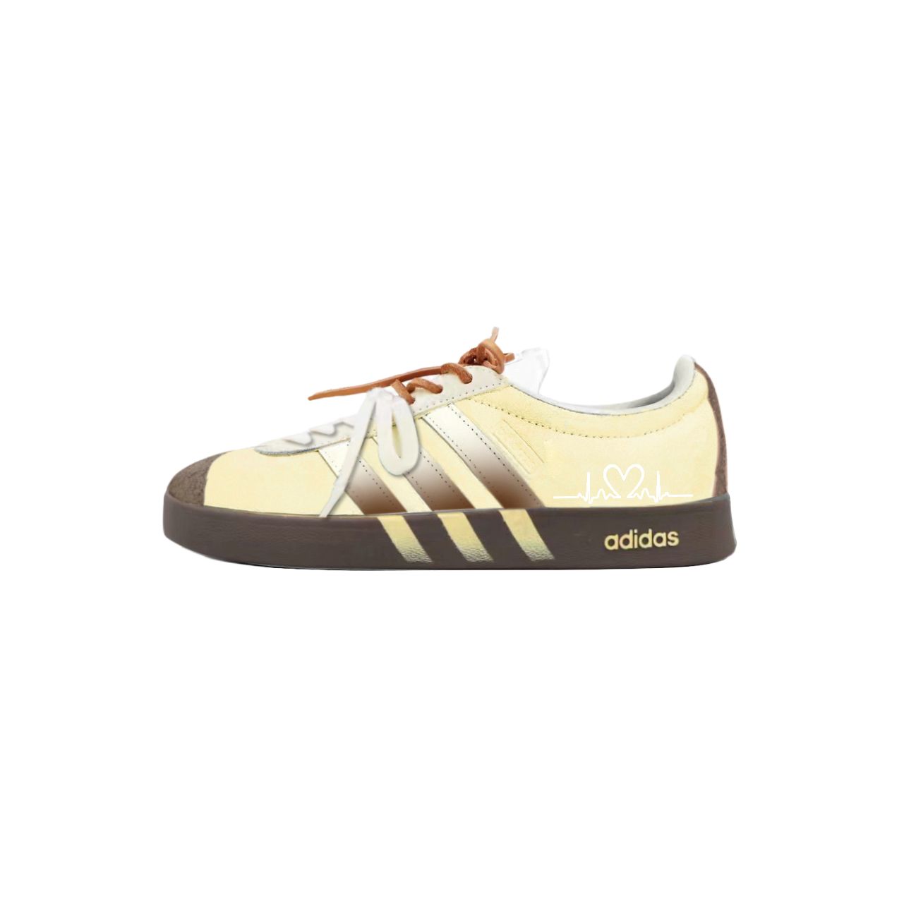 

Adidas VL COURT 2.0 Abrasion Resistant Low top Skateboard Shoes Unisex Beige Yellow HQ1802(Team452-) 35⅔