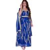 Women's Floral Embroidered Muslim Robe Dress - Oman & Dubai Style