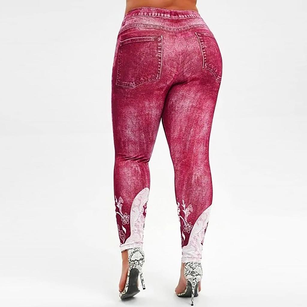Women Printed Yoga Fitness Leggings Running Gym Stretch Sports Pants Trousers