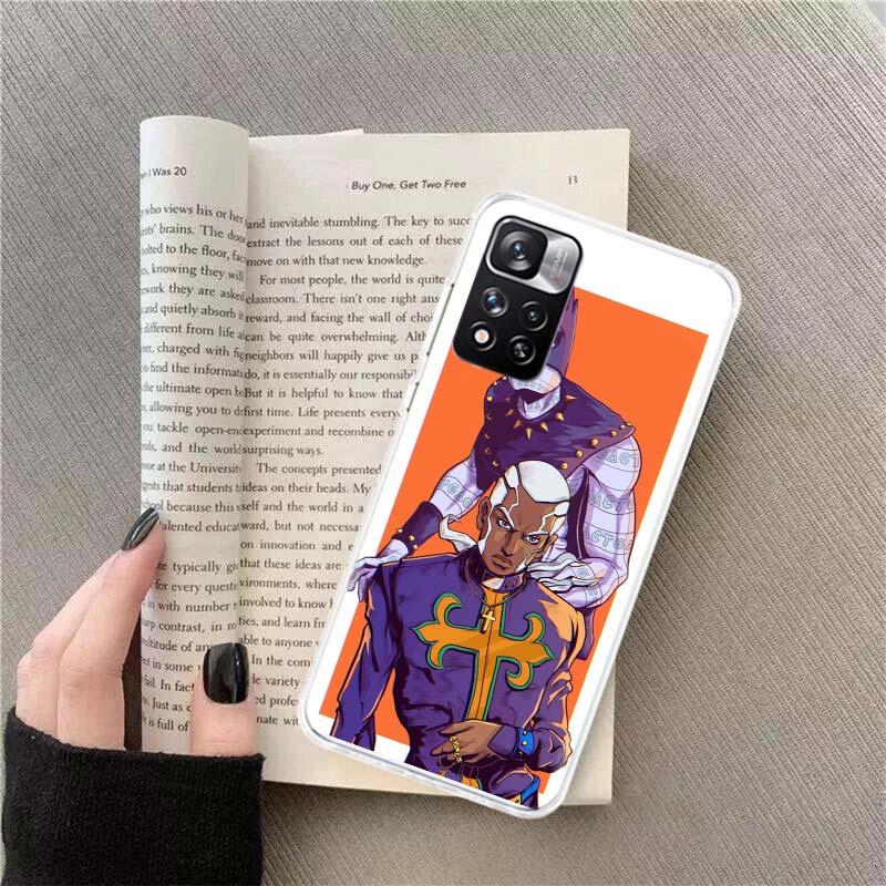 JoJo Kira Yoshikage Killer Queen Phone Case For Redmi Note 13 12 Pro Plus 14 15 Pro 5G 11 11T 11E 11S 10 Pro 10S 9 9S Cover Cell