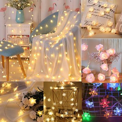 Fairy Lights Led Garland Holiday String Light Wire DIY 1.5M 3M Battery Powered Christmas Wedding Valentine's Day Party Decor