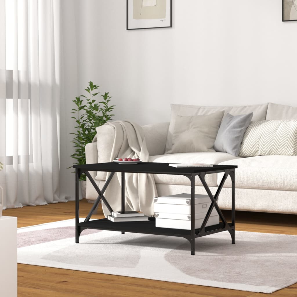  Coffee Table, Black, 80x50x45 Cm