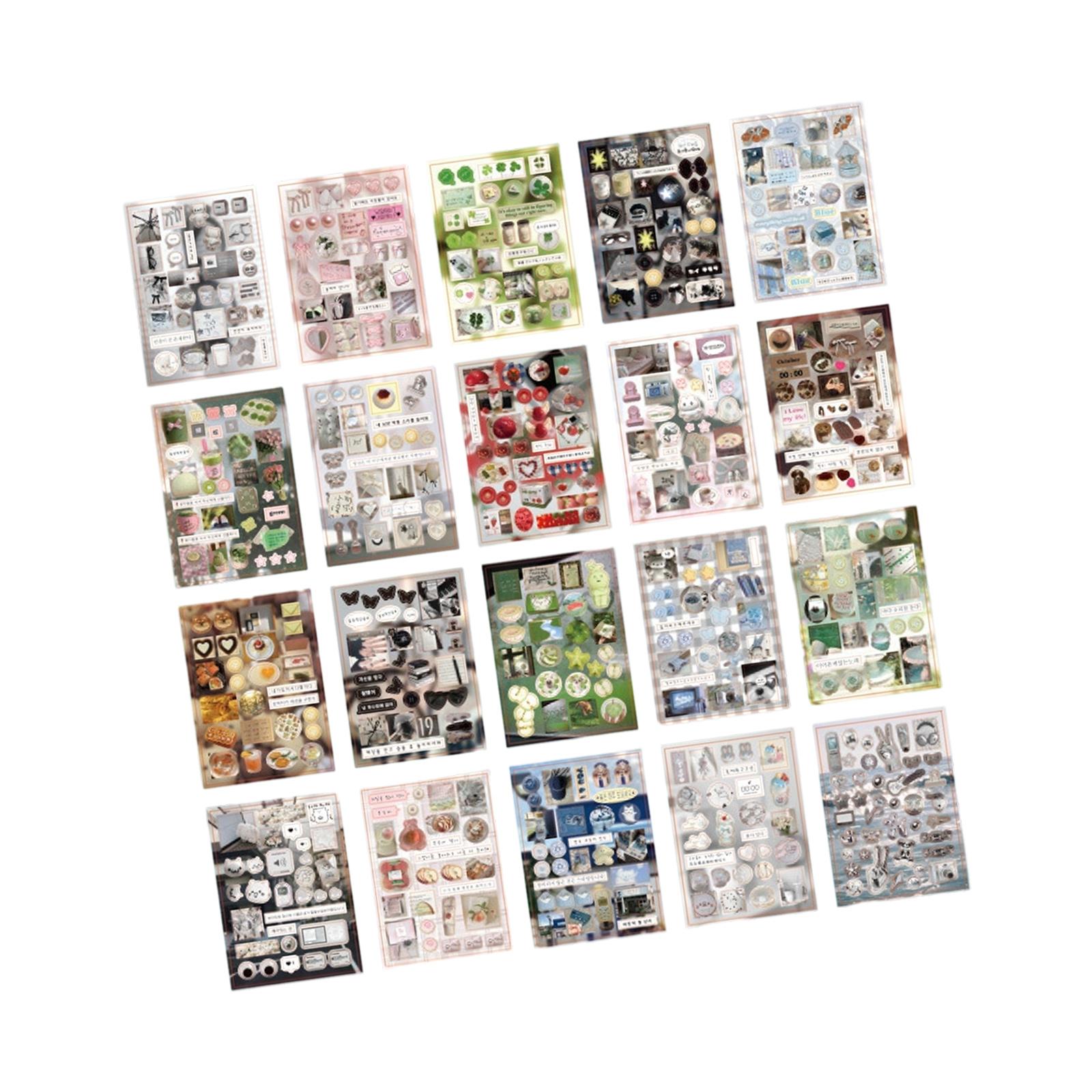 

Книга наклеек с вырубкой в японском стиле, альбом для скрапбукинга, канцелярские наклейки, ретро-декоративные наклейки для ноутбука 3