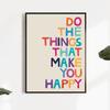 Inspirational Quote Canvas Poster - Frameless Motivational Wall Art for Living Room, Bedroom, Home Office Decor