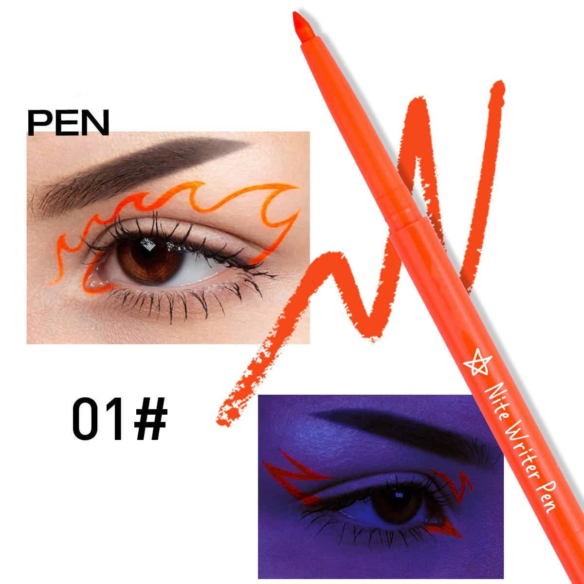 

Красочная УФ-водостойкая светящаяся подводка для глаз, гелевая ручка, флуоресцентная подводка для глаз, ручка для Хэллоуина, рождественской вечеринки, сценического цвета, ручка для рисования лица