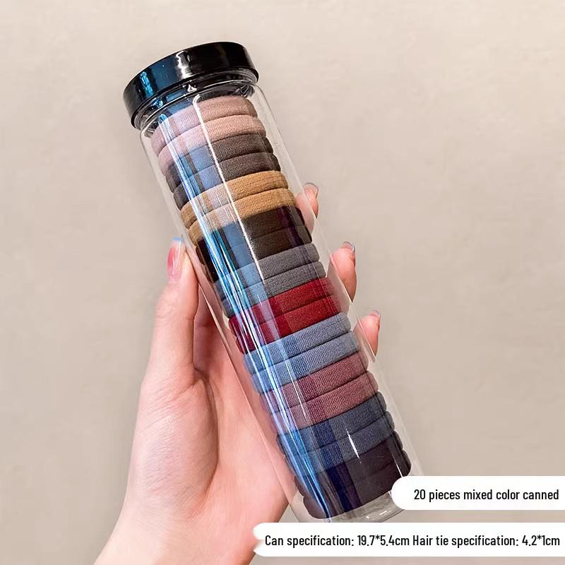 Women's Seamless Rubber Band Hair Tie - 2025 New High Ponytail, Simple Design with Leather Cover