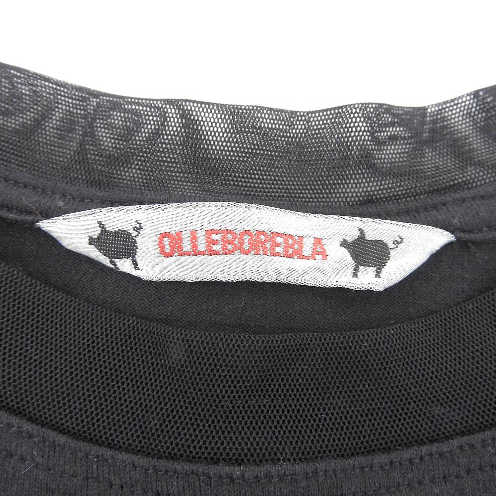 OLLEBOREBLA Cotton Comic Pattern Long Sleeve T-Shirt Top for Women, Black tops ― blackUsed