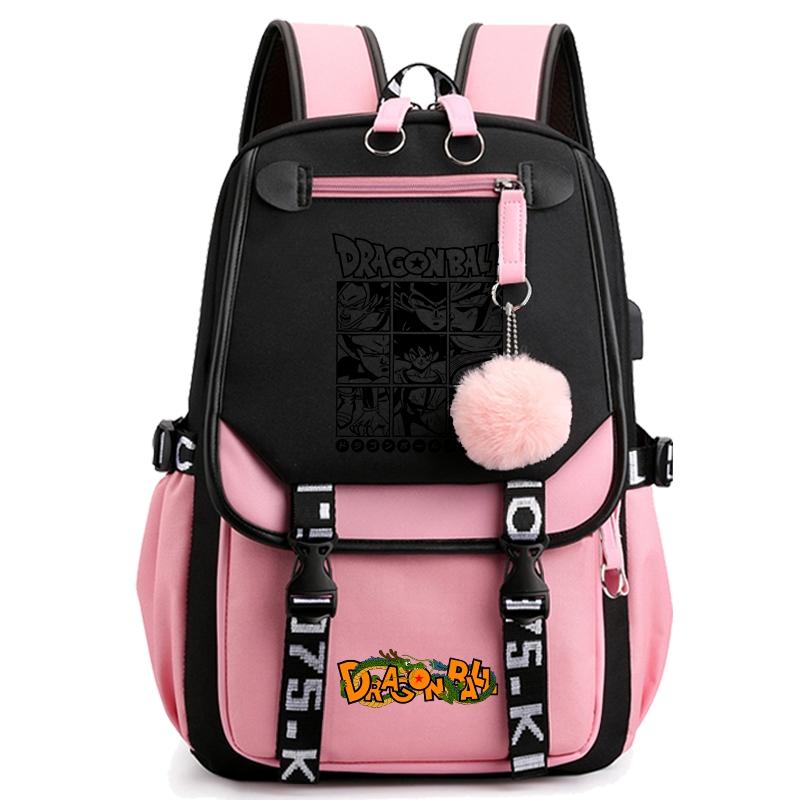 Anime Dragon Ball Backpack for Women Canvas Laptop Bag Back To Schoolbag for Teenager Girl Schoolbag Women Travel Bag Mochila