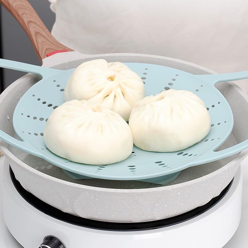 WBLDBB Kitchen Silicone Steaming Steamer Steamer Silicone Plate Steam Plate with Fits Suitable for Sweet and Sweets Pink Stand, Basket, Basket,