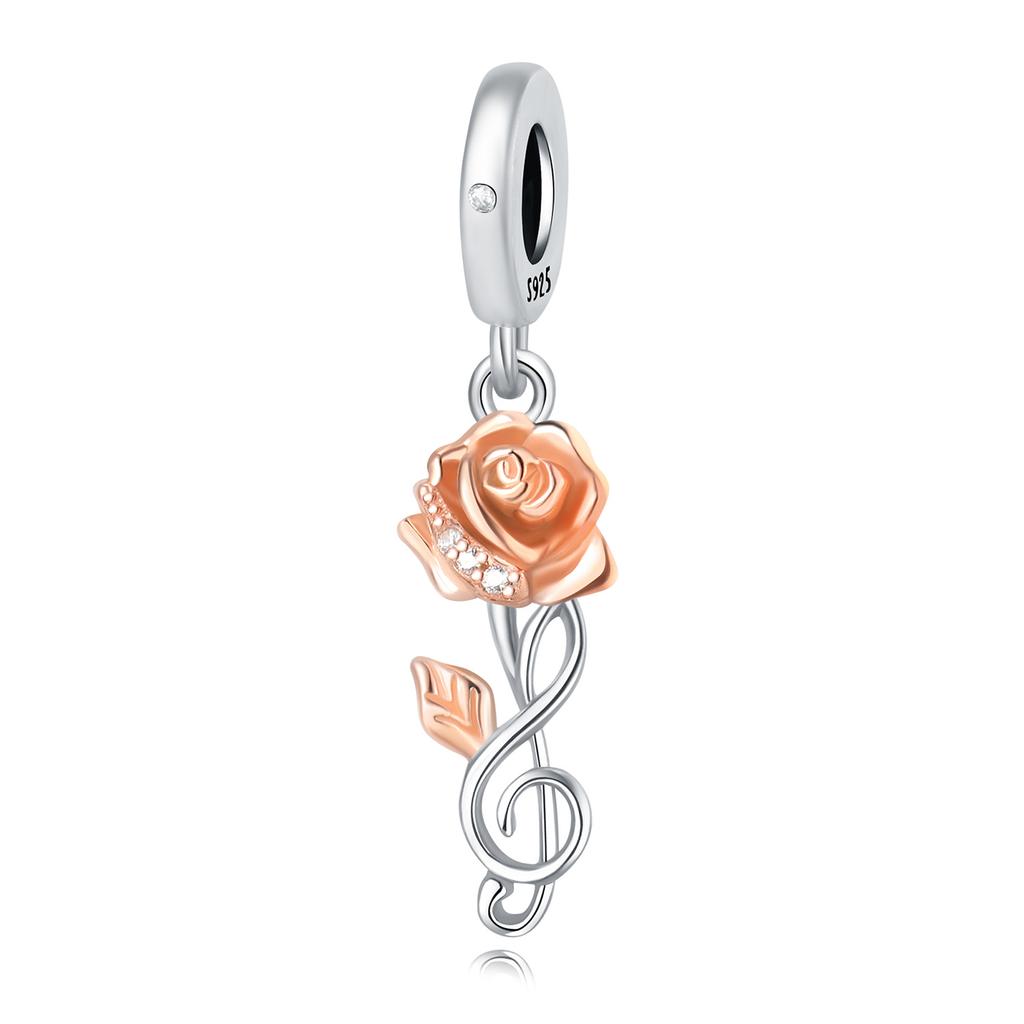 Copper Purple Iris Flower Pendants Bracelet Charms Fit Women Jewelry Party Beads Diy Exquisite Gifts Accessory