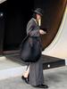Women Bag Autumn Winter Simple Black Tote Bags PU High-Capacity Shoulder Bag Handbag Office Lady