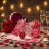 Fashion Romantic Theme 3D Rose Card Pop-Up Mechanism 3D Rose Couple Card Flower Design Gift Cards Valentines Day