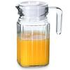 Jug for Drinks Water Juice Lemonade Glass Narrow Lid for Refrigerator 0.65