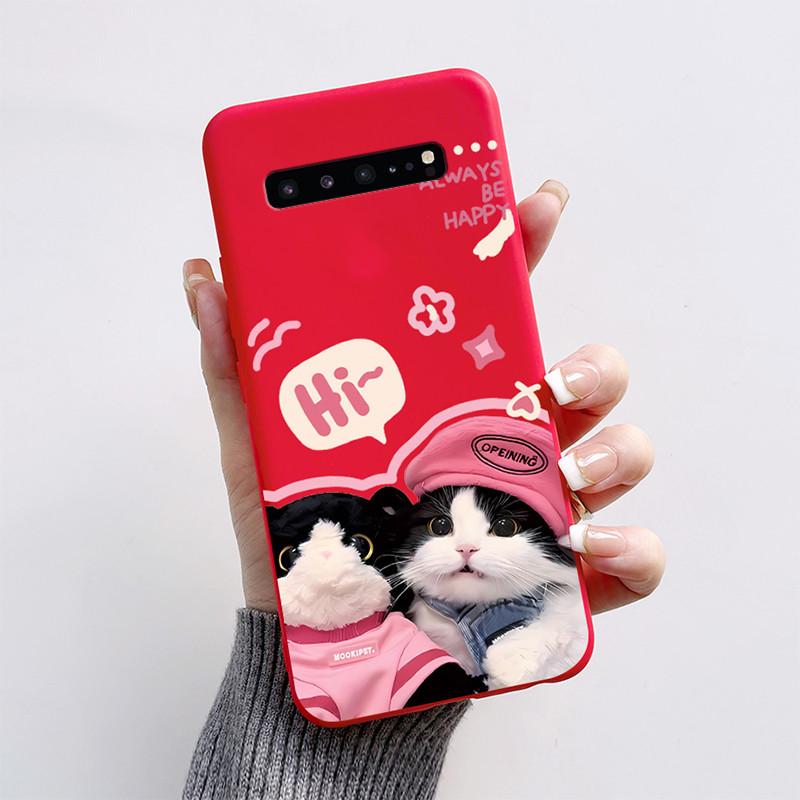 For Samsung S10 5G Case Cute Cartoon Soft Silicone Matte Slim Protective Phone Cover For Samsung Galaxy S10 5G G977N Case Coque