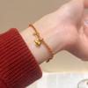 Hand Jewelry Golden Pony Bracelet Chinese Horse Year Chinese Style Bangle  Couple