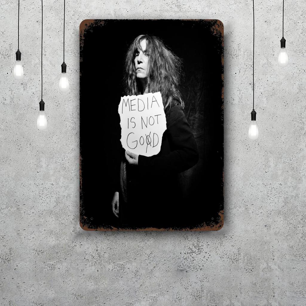 Patti Smith Retro Vintage Tin Sign Poster Decorative Plaque Metal Plate Wall Decor