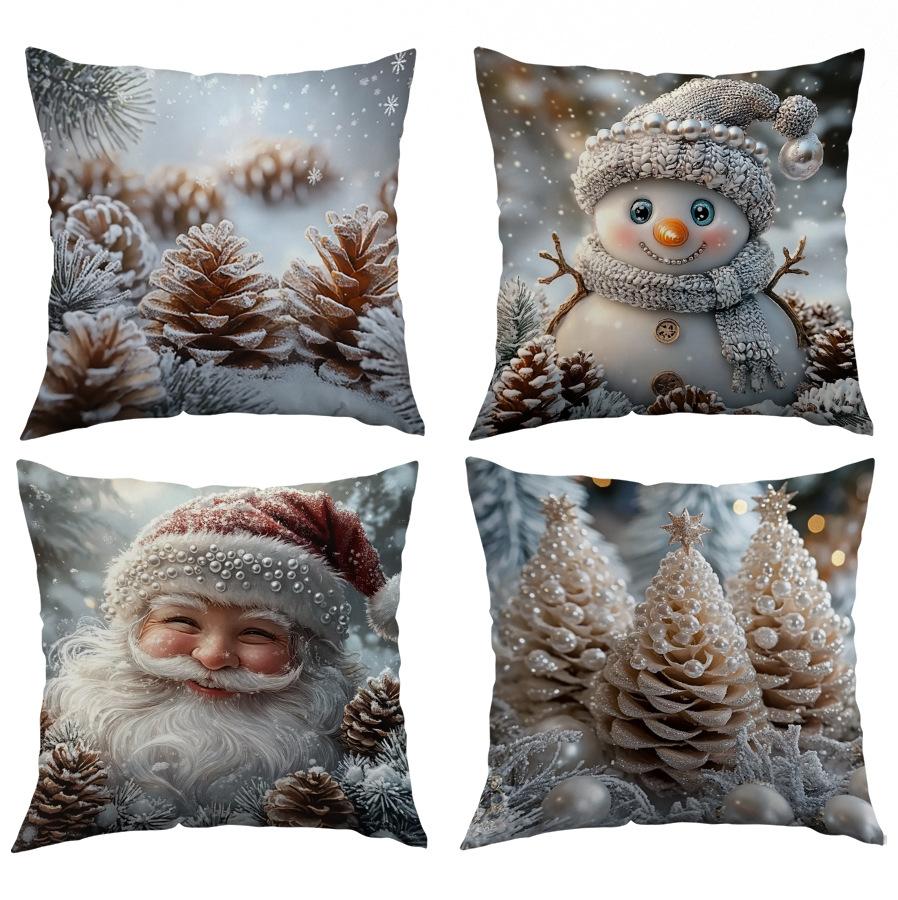 Christmas Pillow Cover Pillow Cover Without Core Home Decoration Sofa Cushion Living Room Bedside Pillow