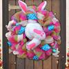 Garland Easter Rabbit Wreath Outdoor Courtyard Wall Props Decoration