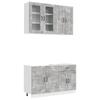 Kitchen Unit KALMAR 4 Pcs Concrete Grey Engineered Wood